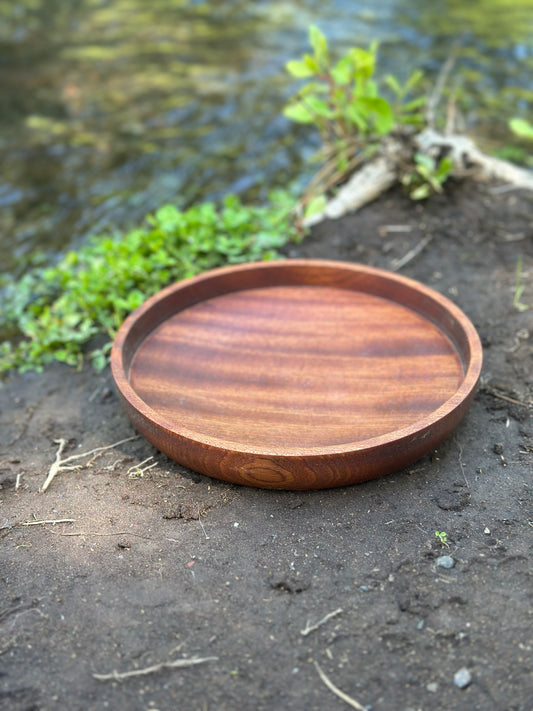 Spell-Bound Sapele Plate with Straight-Edged Rim